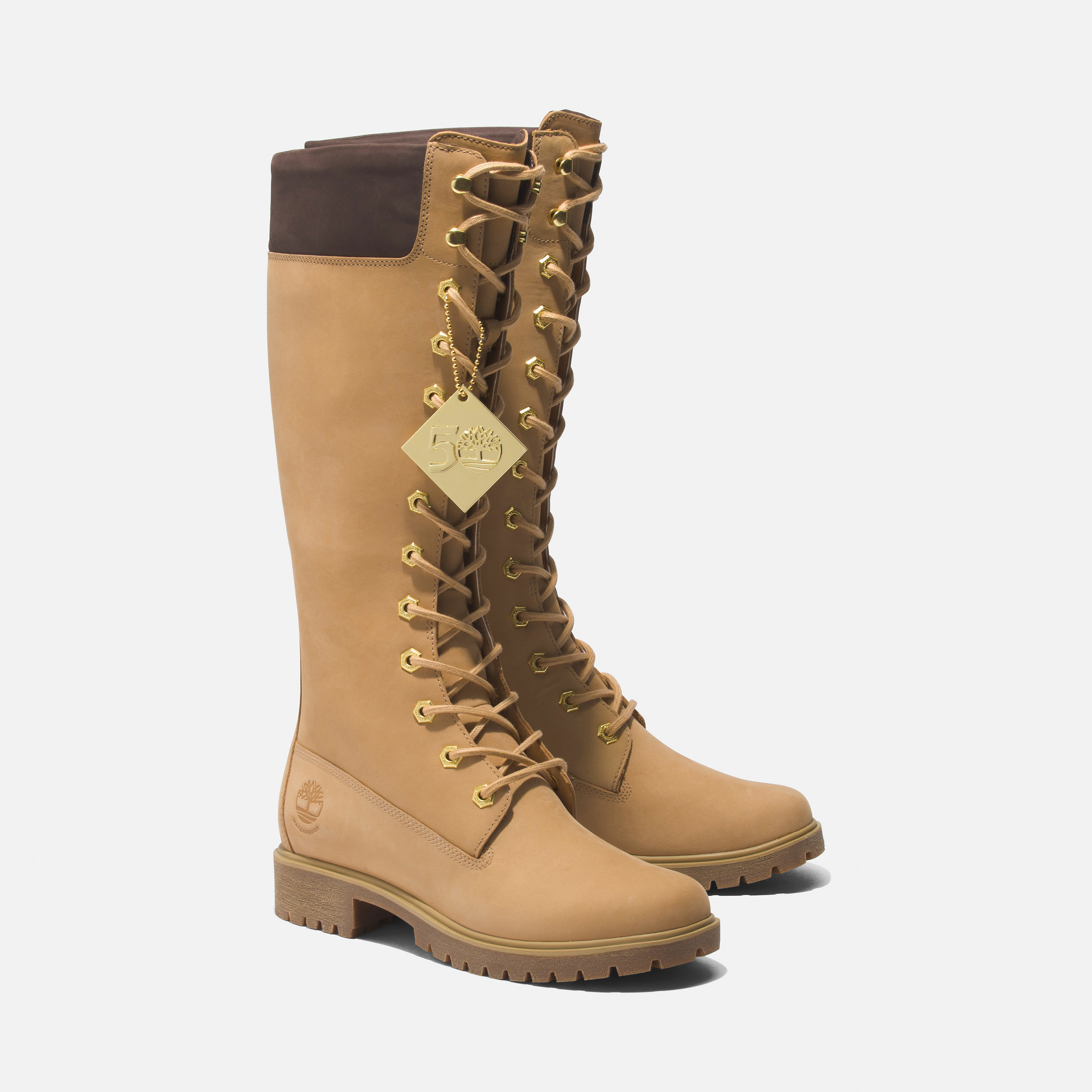 timberland lace up knee high boots