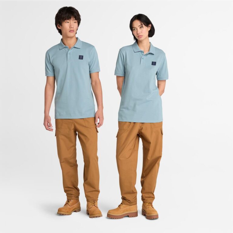 All Gender Woven Badge Polo