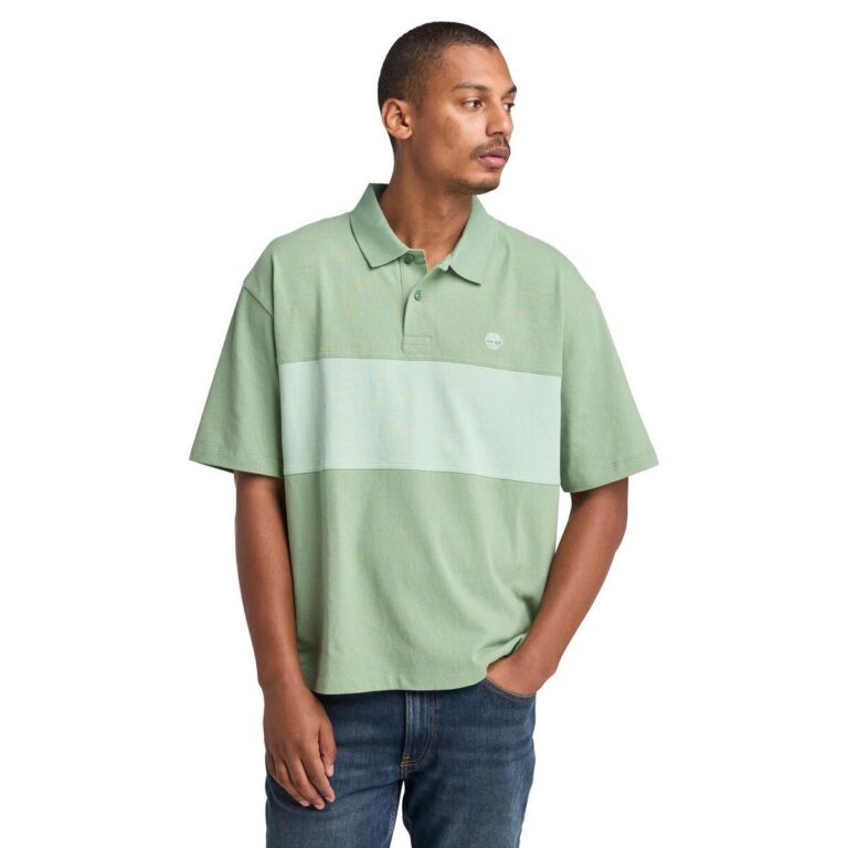 Men’s Color Block Rugby Polo